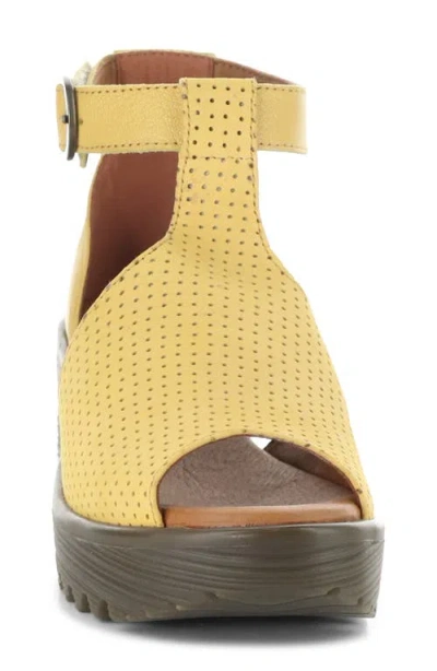 Fly London Lemo Ankle Strap Platform Wedge Sandal In Multi
