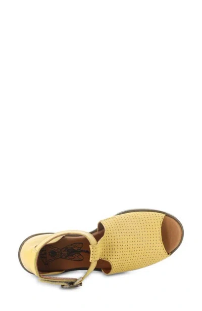 Fly London Lemo Ankle Strap Platform Wedge Sandal In Multi