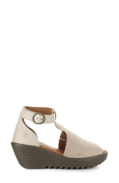 Fly London Lemo Ankle Strap Platform Wedge Sandal In Multi