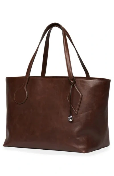 Liffner Sprout Large Leather Tote In Brown