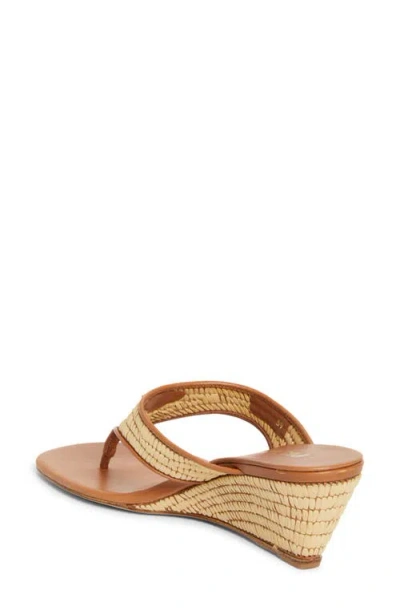 Prada Raffia Wedge Sandal In Neutral