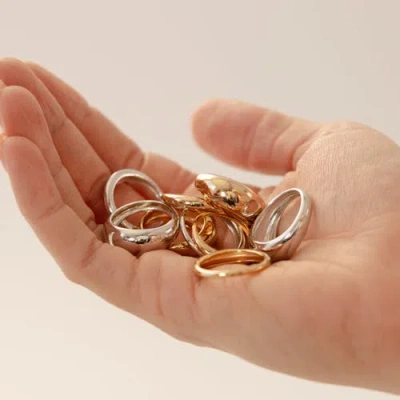 Made By Mary Mini Gloss Ring In Metallic