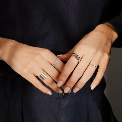 Made By Mary Mini Gloss Ring In Metallic