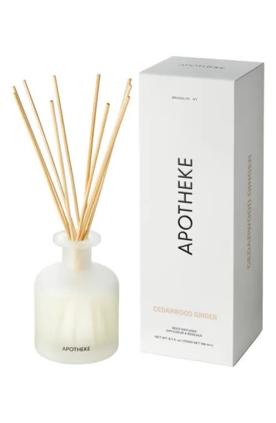Apotheke Cedarwood Ginger Reed Diffuser 6.7 Oz. In White