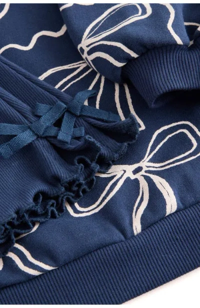 Next Print Sweatshirt & Flare Leggings Set In Blue