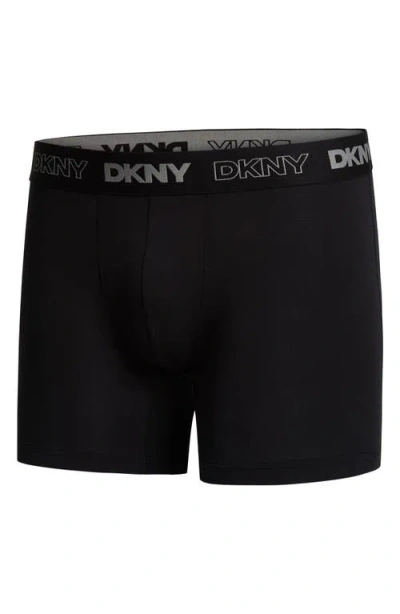 Dkny 3-pack Eco Active Boxer Briefs In Black