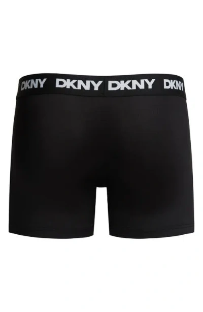 Dkny 3-pack Ultralight Microfiber Mesh Trunks In Black