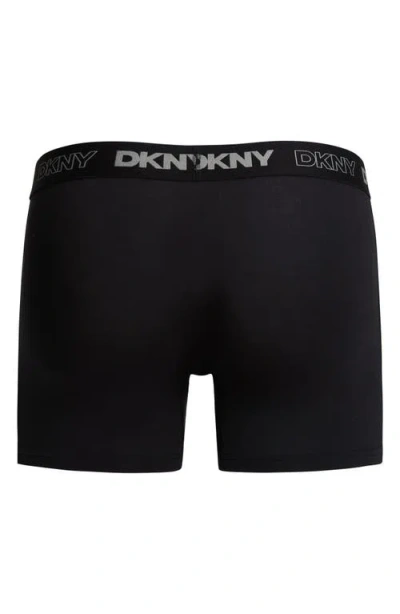 Dkny 3-pack Eco Active Boxer Briefs In Black