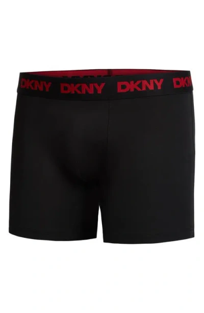 Dkny 3-pack Soft Touch Boxer Briefs In Multi
