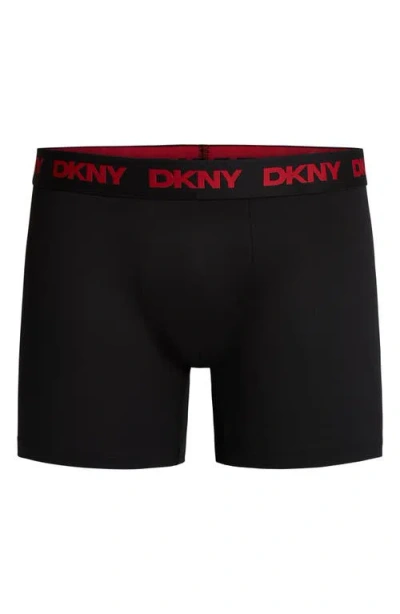 Dkny 3-pack Soft Touch Boxer Briefs In Multi