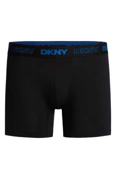 Dkny 3-pack Eco Active Boxer Briefs In Black