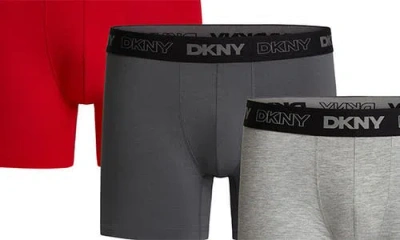 Dkny 3-pack Eco Active Boxer Briefs In Multi