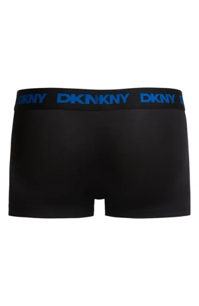 Dkny 3-pack Ultralight Microfiber Mesh Trunks In Black