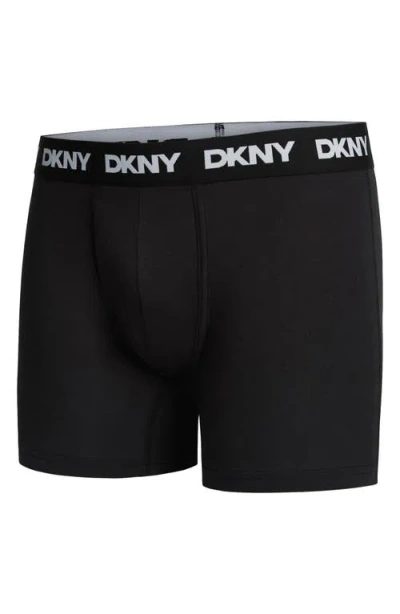 Dkny 3-pack Stretch Cotton Boxer Briefs In Multi