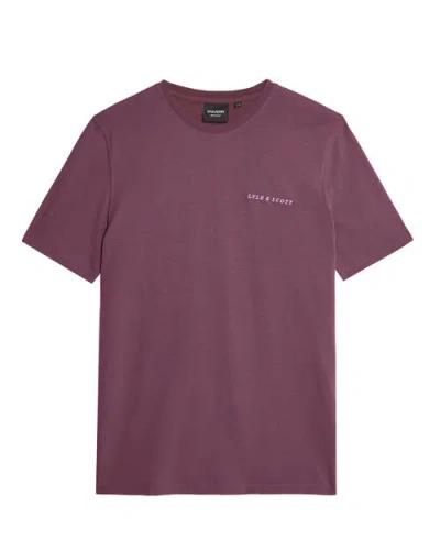 Lyle & Scott Script Long Sleeve T-shirt In Purple