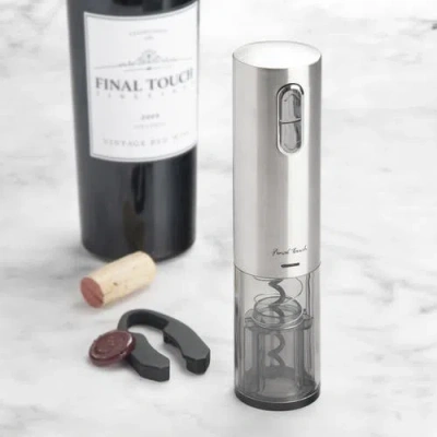 Final Touch Lithium-ion Electric Corkscrew In Silver