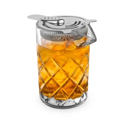 Final Touch Yarai Mixing Pitcher With Hawthorne Strainer In Transparent