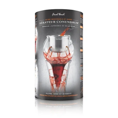 Final Touch Conundrum Stainless Steel Aerator For Wine Decanters In Transparent