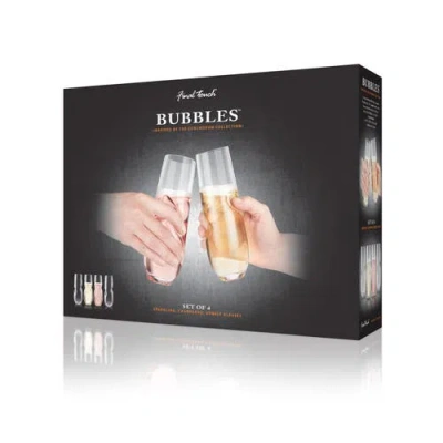 Final Touch Bubbles Sparkling Wine / Champagne Stemless Glasses In Transparent