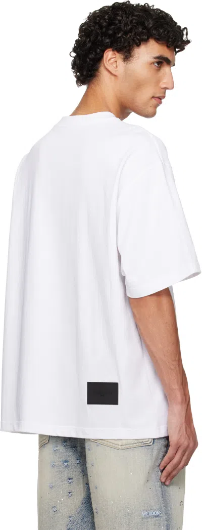 We11 Done White Large Basic Logo T-shirt In White