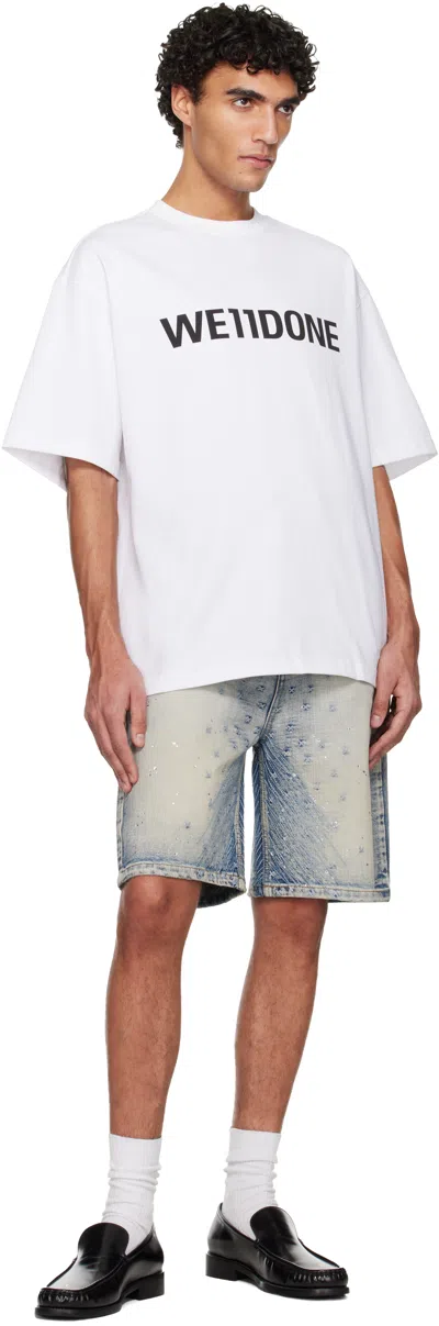 We11 Done White Large Basic Logo T-shirt In White