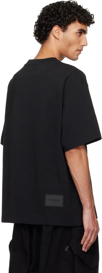 We11 Done Black Large Basic Logo T-shirt In Black