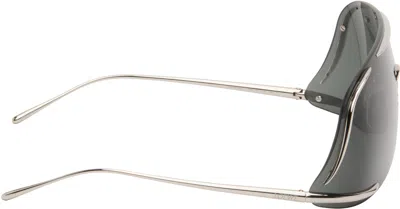 Loewe Signature D-frame Silver-tone Sunglasses In Gray