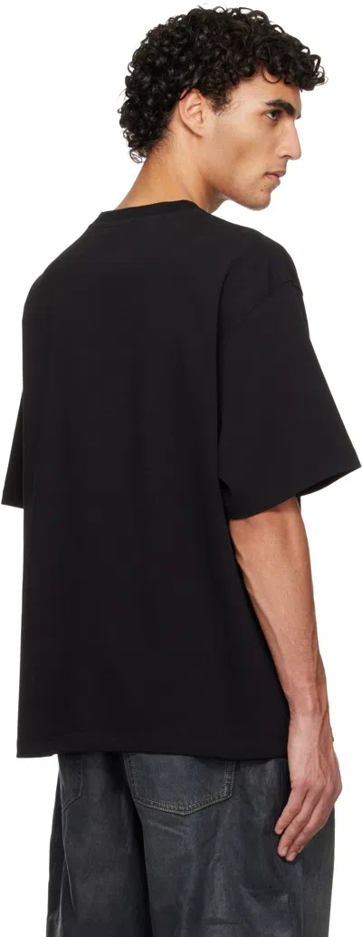 We11 Done Black Teddy Bear Print T-shirt In Black