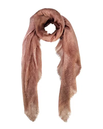 Blue Pacific Lush Dip Cashmere Scarf In Brown