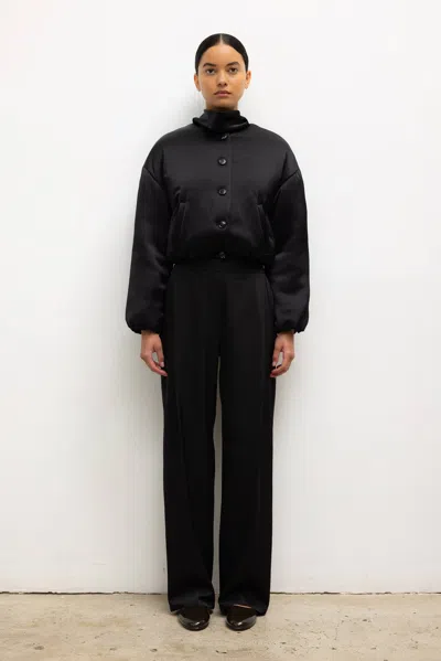 Leset Barb Bomber Jacket In Black