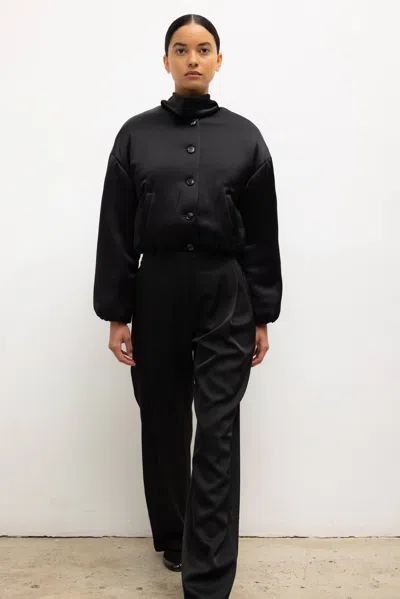 Leset Barb Bomber Jacket In Black