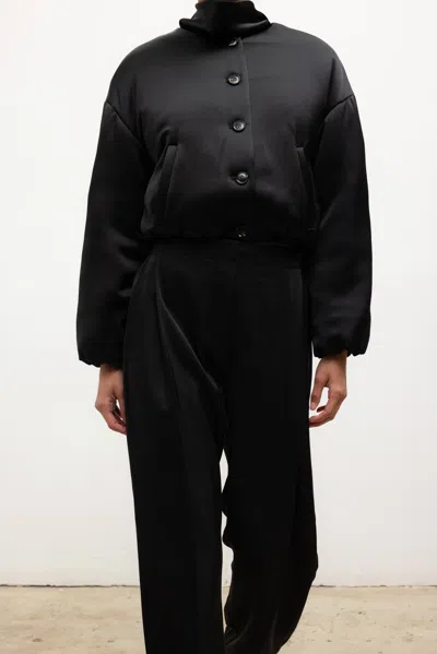 Leset Barb Bomber Jacket In Black