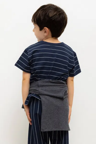 Leset Bebe Margo Stripe Tee In Blue