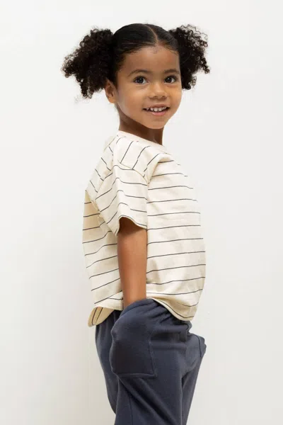 Leset Bebe Margo Stripe Tee In White