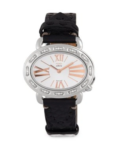 Fendi Studded Stainless Steel Strap Watch In Na
