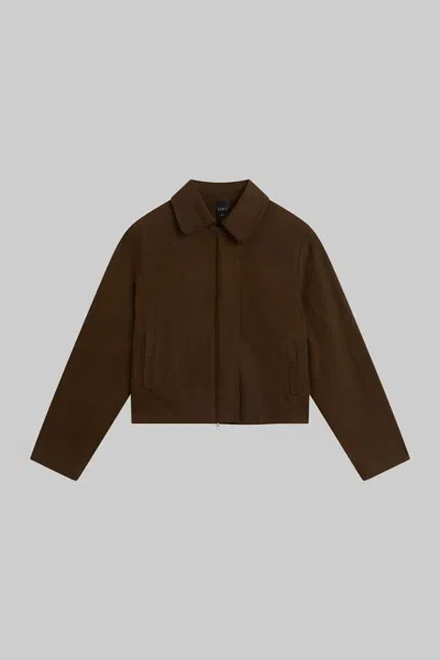 Leset Chloe Cotton Canvas Jacket In Brown