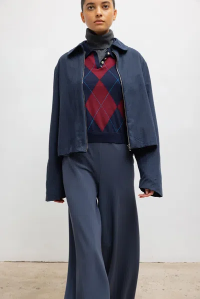 Leset Chloe Zip Jacket In Blue