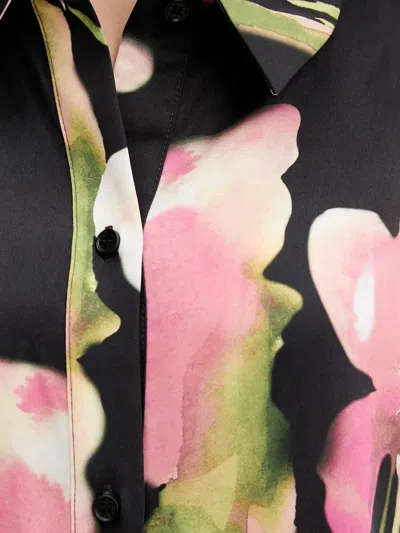 Stine Goya Floral-print Button-up Shirt In Black
