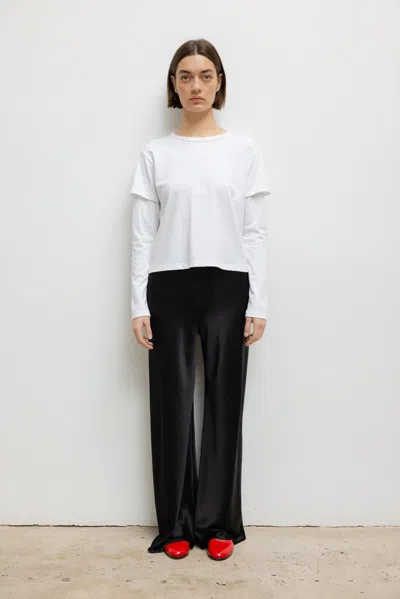 Leset Margo Layered Long Sleeve Tee In White