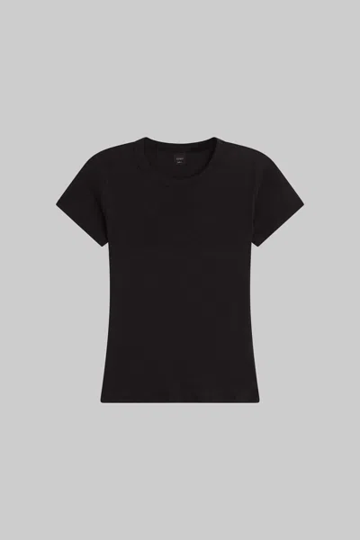 Leset Pointelle Mini Short In Black