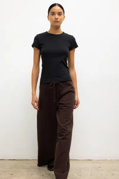 Leset Pointelle Mini Short In Black