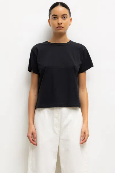 Leset Pointelle Mini Short In Black