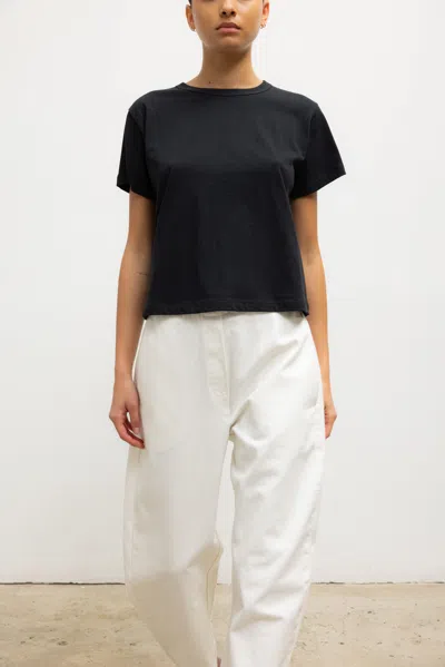 Leset Pointelle Mini Short In Black