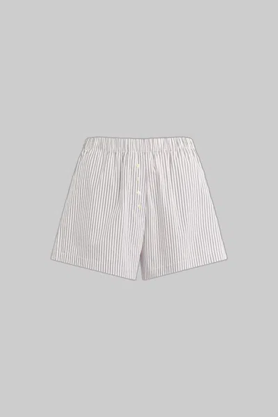 Leset Yoshi Stripe Boxer Short In White