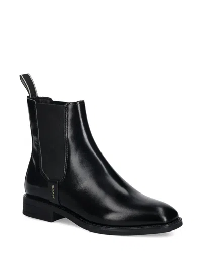 Gant Pull Tab Chelsea Boots In Black