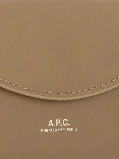 Apc Womens Leather Coin Wallet Rear Cardholder In Brown