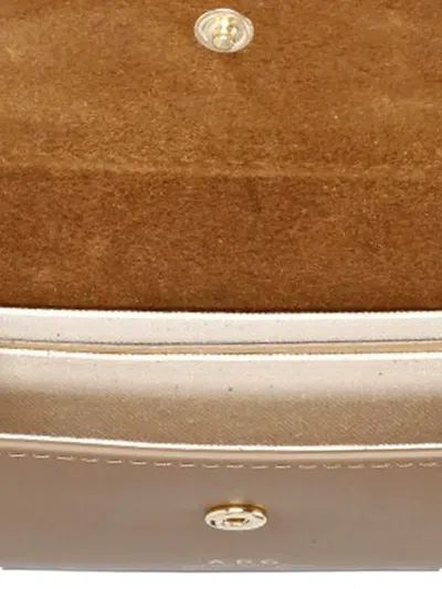 Apc Womens Leather Coin Wallet Rear Cardholder In Brown