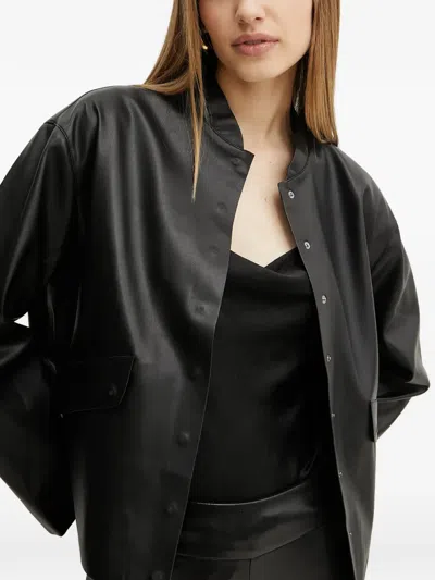 Fracomina Buttoned Cropped Jacket In Black