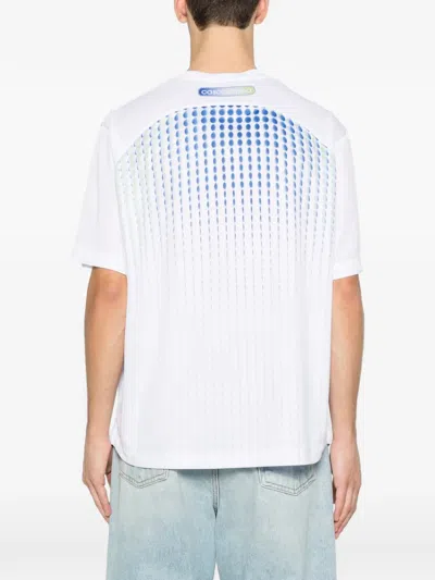 Casablanca Crew Neck Graphic Print Short Sleeve T Shirt In White