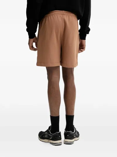 Inbetweeners Drawstring Graphic Shorts In Brown
